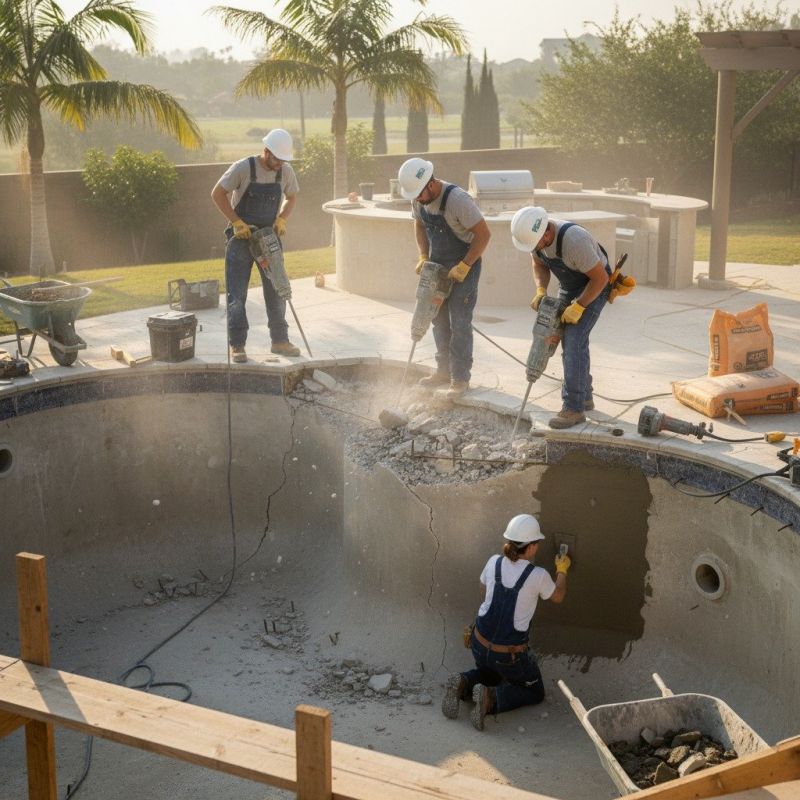 Concrete Pool Patio Installation