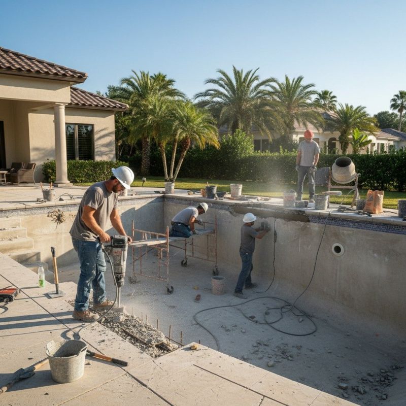 Concrete Pool Patio Installation